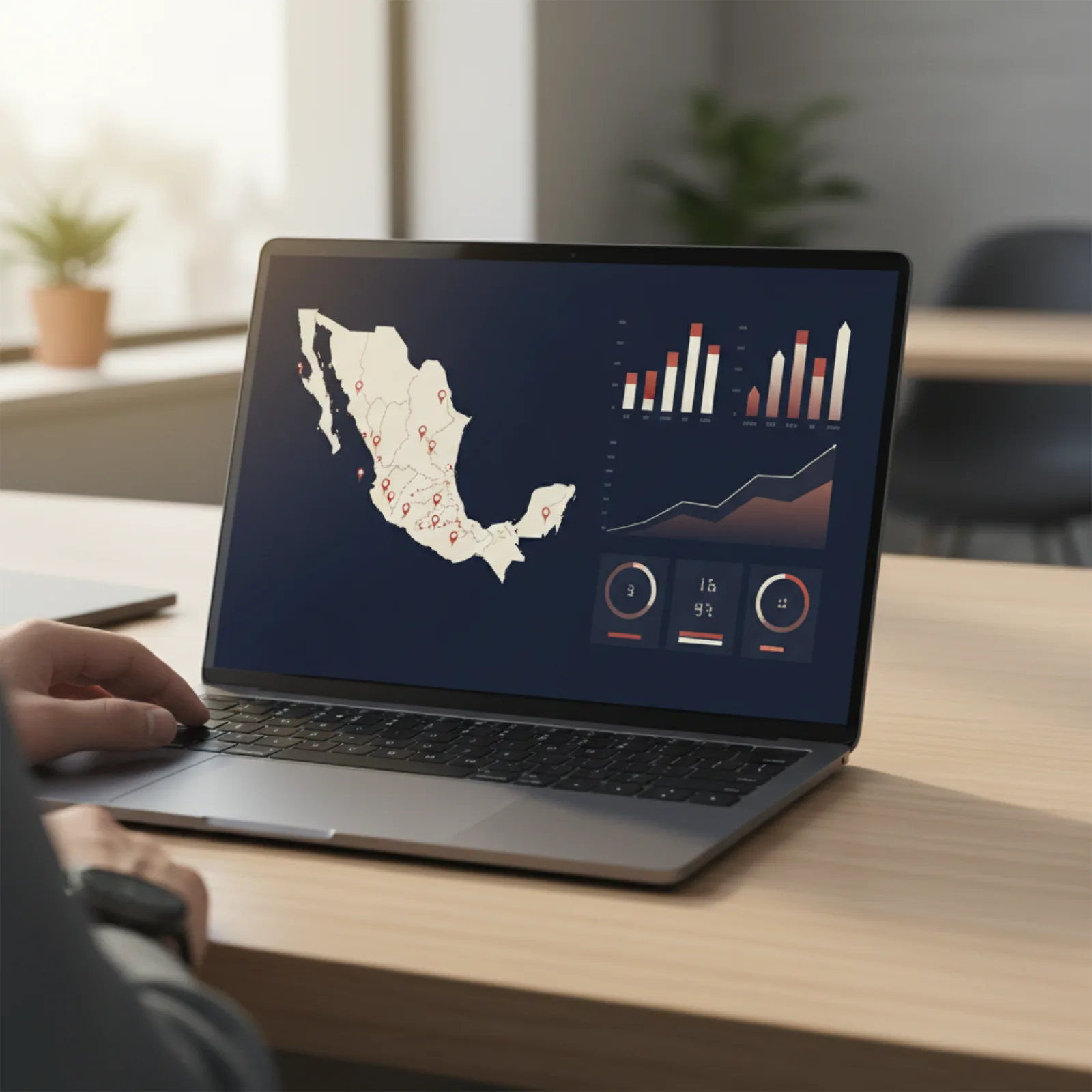 Dashboard operativo de Red Promex mostrando cobertura nacional y KPIs de ejecución